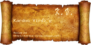 Kardos Virág névjegykártya